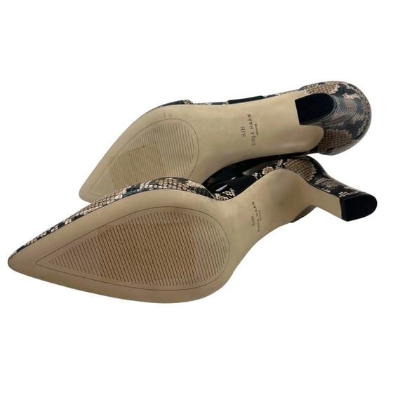 Cole Haan Grand Ambition Maikki Pointed Toe Pump Amphora Snake Print Size 8.5 - Picture 14 of 16